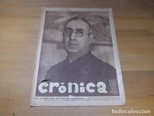 Militaria: Antigua revista Cronica republicana original de 6 de junio de 1937, guerra civil.