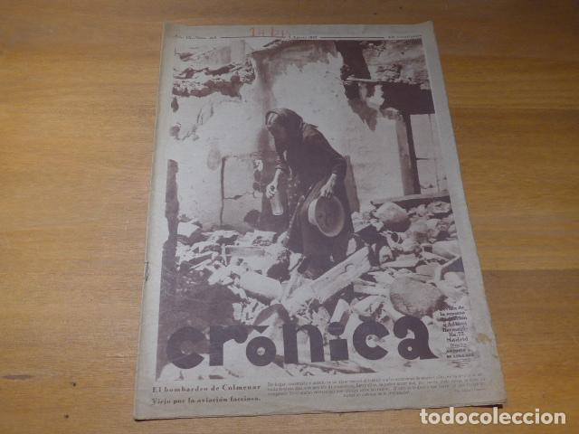Militaria: Antigua revista Cronica republicana original de 1 de agosto de 1937, guerra civil.