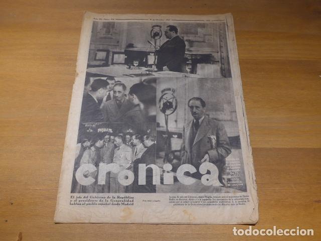 Militaria: Antigua revista Cronica republicana original de 31 de octubre de 1937, guerra civil.
