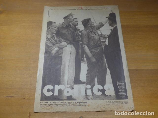 Militaria: Antigua revista Cronica republicana original de 19 de septiembre de 1937, guerra civil.