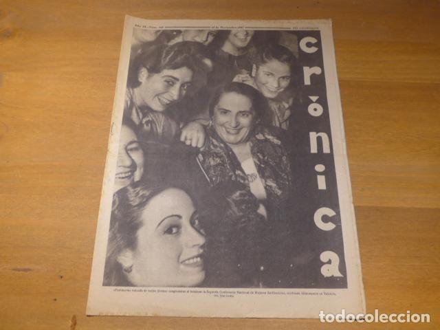 Militaria: Antigua revista Cronica republicana original de 14 de noviembre de 1937, guerra civil.