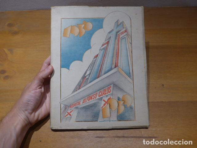 Militaria: Antiguo libro carlista de guerra civil: Memoria del Hospital Alfonso Carlos de Pamplona, 1936-1939