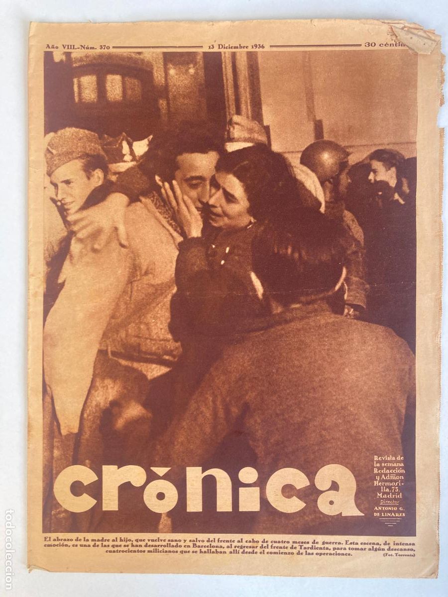 Militaria: REVISTA CR&Oacute;NICA, GUERRA CIVIL, REPUBLICA - 13 DICIEMBRE 1936 - MUY ILUSTRADA