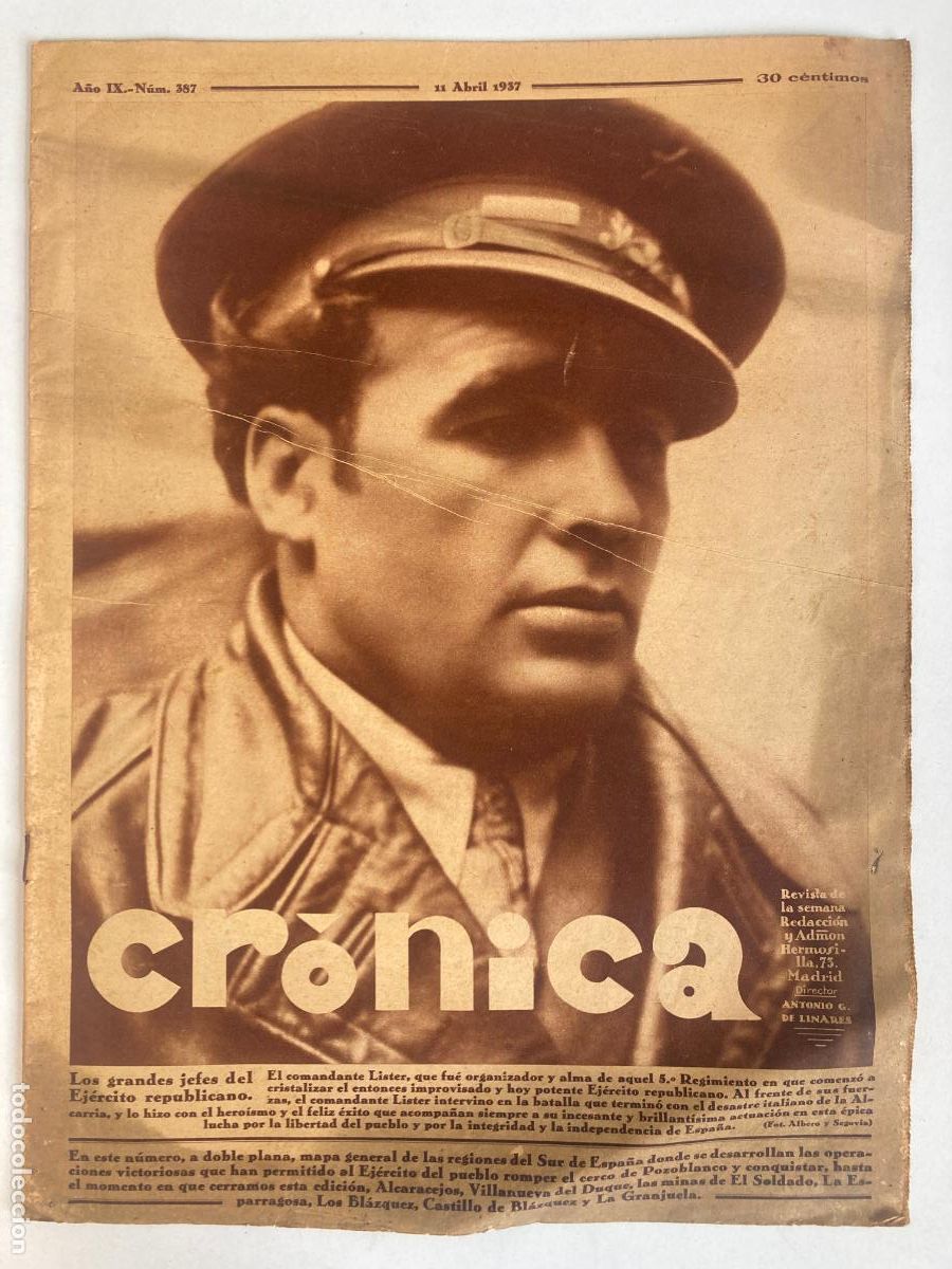Militaria: REVISTA CR&Oacute;NICA, GUERRA CIVIL, REPUBLICA - 11 ABRIL 1937 - MUY ILUSTRADA