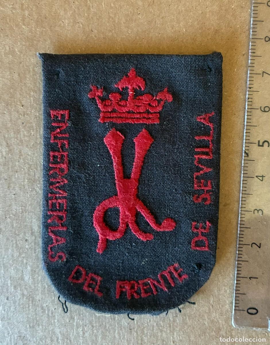 Militaria: Parche enfermeras Frente de Sevilla, Guerra Civil, DEV