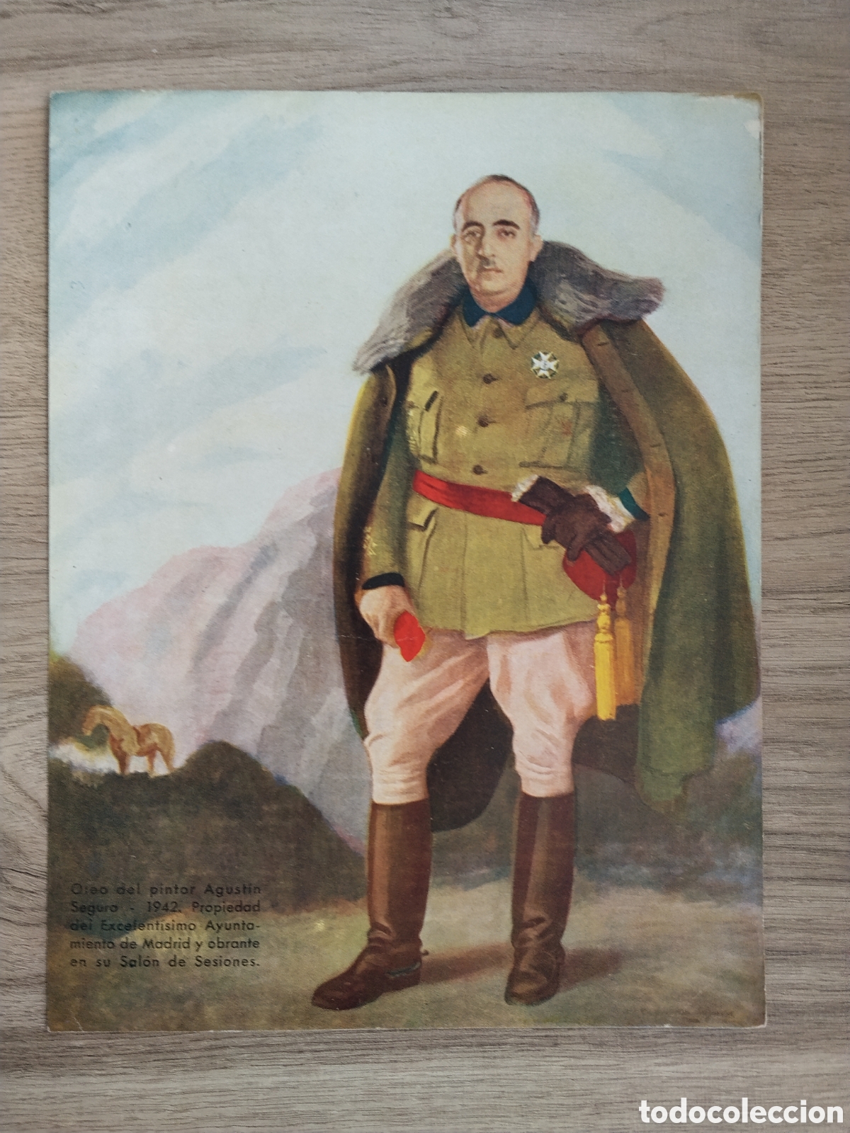 Military Antiques: Lamina guerra civil francisco franco.caudillo.militar.requete.falange.falangista.carlista.patriotico