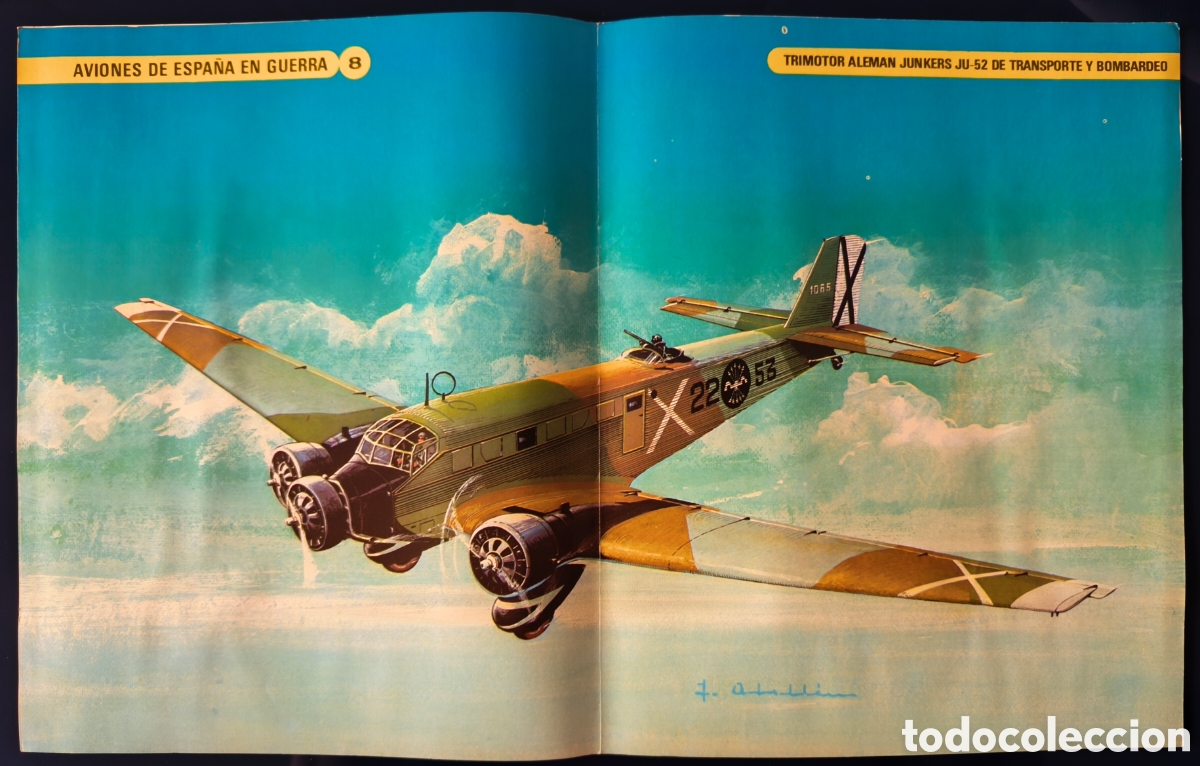 Militaria: AVI&Oacute;N TRIMOTOR ALEM&Aacute;N DE TRANSPORTE Y BOMBARDEO JUNKERS JU-52