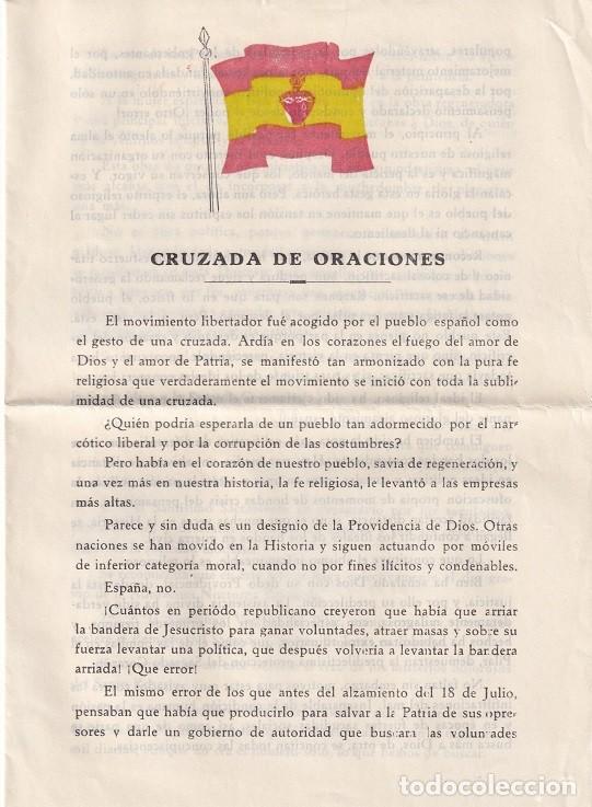 Militaria: D&iacute;ptico - Cruzada de oraciones Sevilla 1938 - Librer&iacute;a San Jos&eacute; - El Cardenal Arzobispo de Sevilla