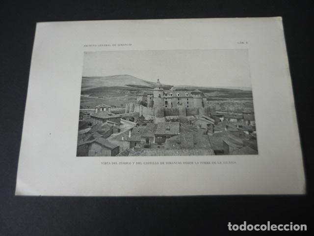 Militaria: SIMANCAS VALLADOLID CASTILLO LAMINA HACIA 1910 17,5 X 25 CM