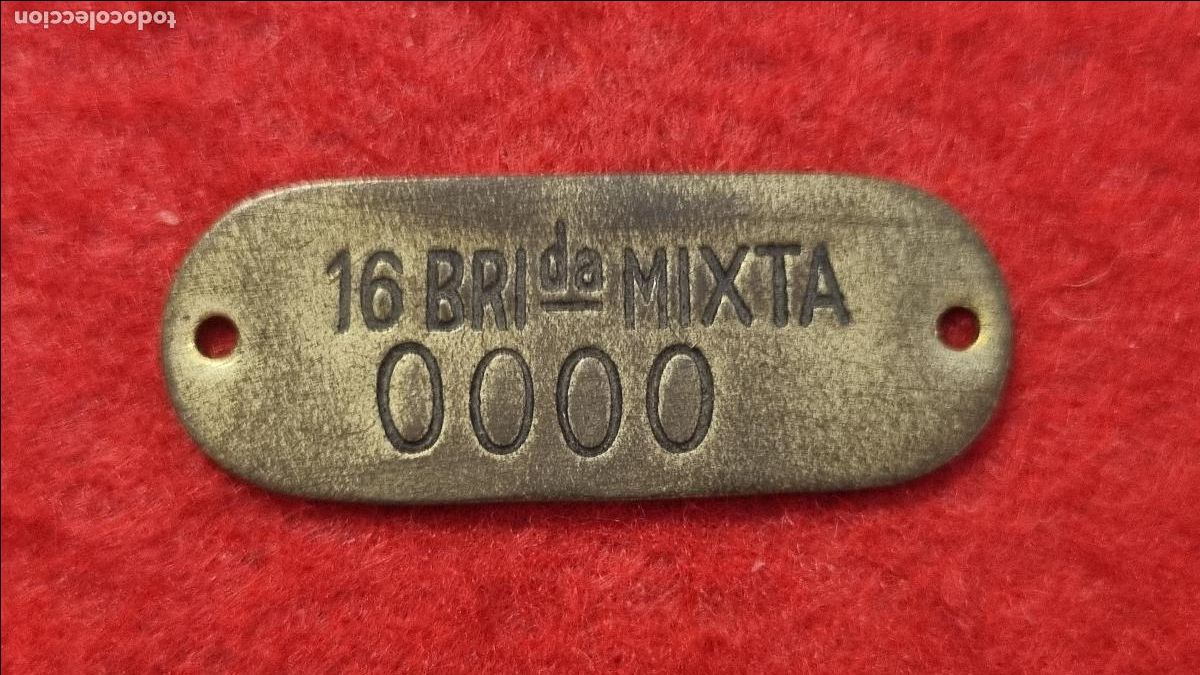 Militaria: PIN O INSIGINIA GUERRA CIVIL CHAPA MILITAR 16 BRIGADA MIXTA ORIGINAL C36