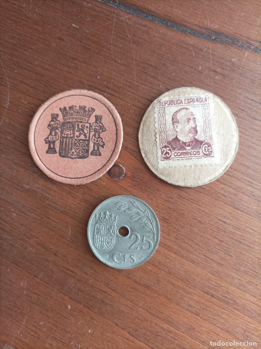 Militaria: Monedas guerra civil espa&ntilde;ola