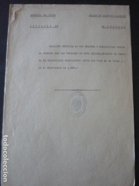 Militaria: GUERRA CIVIL 1938 MAESTRAZCO CASTELLON CUERPO EJERCITO MARROQUI RELACI&Oacute;N MUERTOS PRISIONEROS ENEMIGO