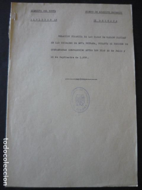 Militaria: GUERRA CIVIL 1938 MAESTRAZCO CASTELLON CUERPO EJERCITO MARROQUI RELACI&Oacute;N BAJAS DE GANADO