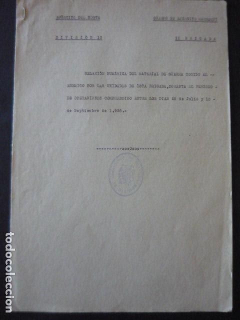 Militaria: GUERRA CIVIL 1938 MAESTRAZCO CASTELLON CUERPO EJERCITO MARROQUI RELACI&Oacute;N MATERIAL GUERRA INCAUTADO