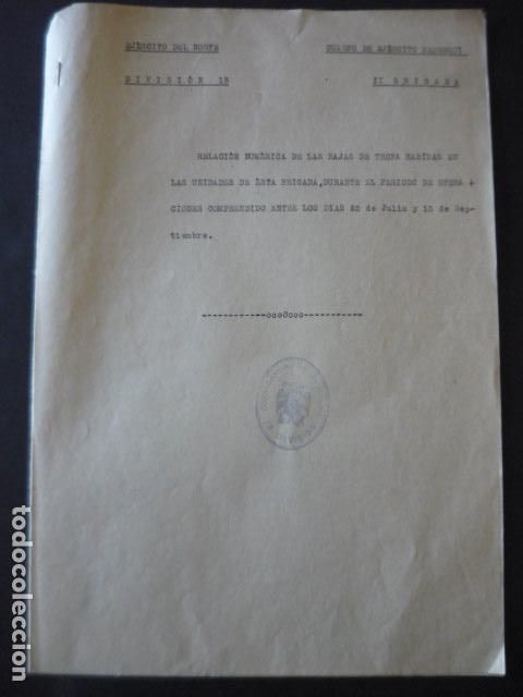 Militaria: GUERRA CIVIL 1938 MAESTRAZCO CASTELLON CUERPO EJERCITO MARROQUI RELACI&Oacute;N BAJAS DE TROPA