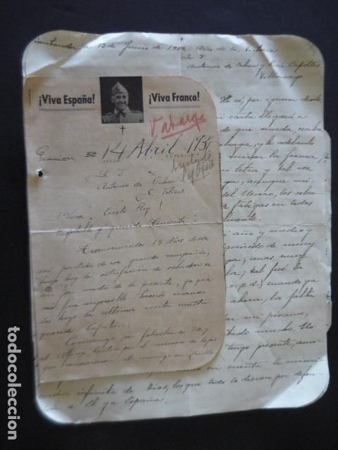 Militaria: GUERRA CIVIL CONJUNTO 3 CARTAS PI&Ntilde;UECAR GUADALAJARA 1937 Y SANTANDER 1939