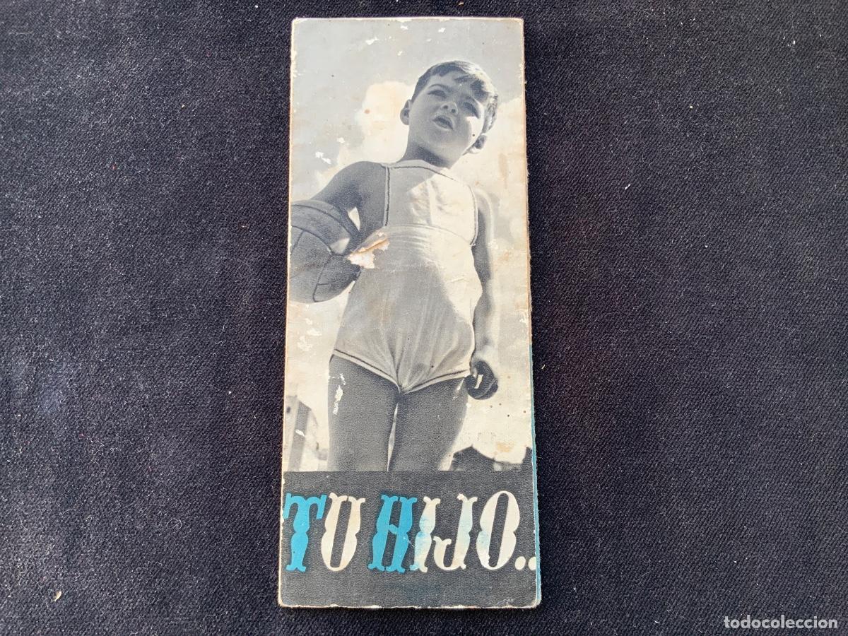 Militaria: Panfleto propaganda de guerra, tu hijo, mortalidad difteria espa&ntilde;a, 1938, f.e.t , j.o.n.s.