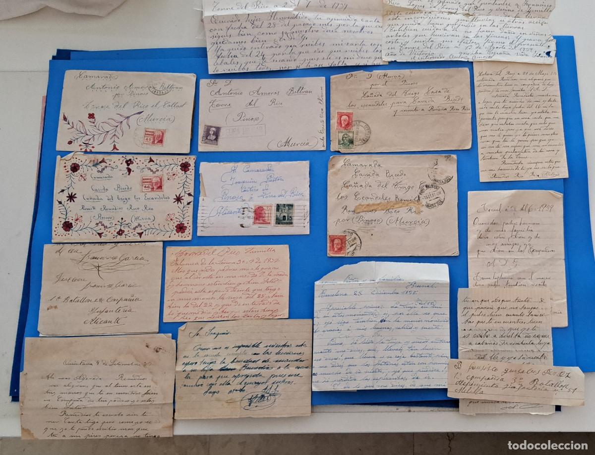 Militaria: JUMILLA / TORRE DEL RICO / PINOSO - LOTE DE CARTAS DE LA GUERRA CIVIL - FAMILIARES