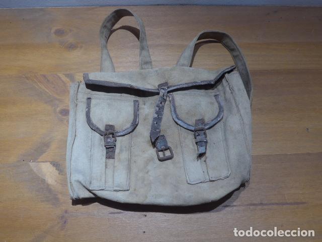 Militaria: Antigua mochila republicana original de guerra civil
