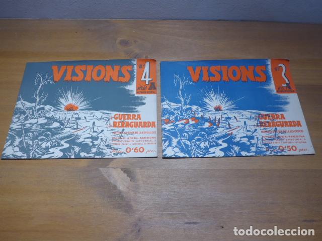 Militaria: Antigua 2 revista Visions de guerra civil i de reraguarda, 1937, serie A, 3 y 4. Republicanas.