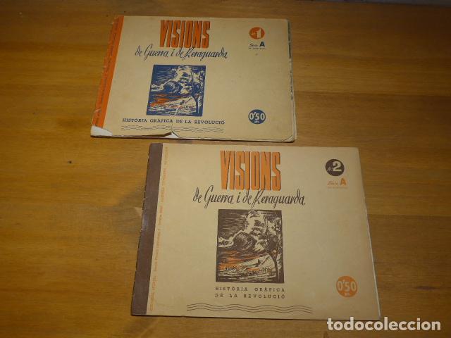 Militaria: Antigua 2 revista Visions de guerra civil i de reraguarda, 1937, serie A, 1 y 2. Republicanas.