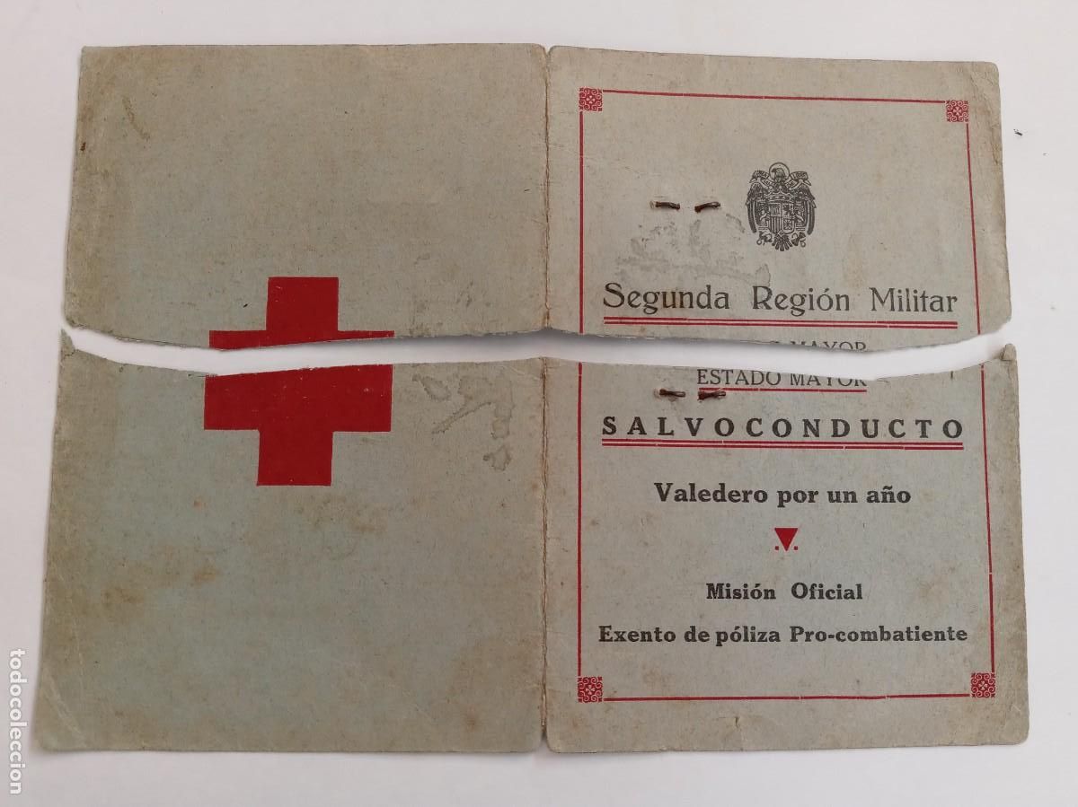 Military Antiques: GUERRA CIVIL : SALVOCONDUCTO ENFERMERA HOSPITAL MILITAR SEVILLA , 1939. III&ordm; AT LEER DESCRIPCION !