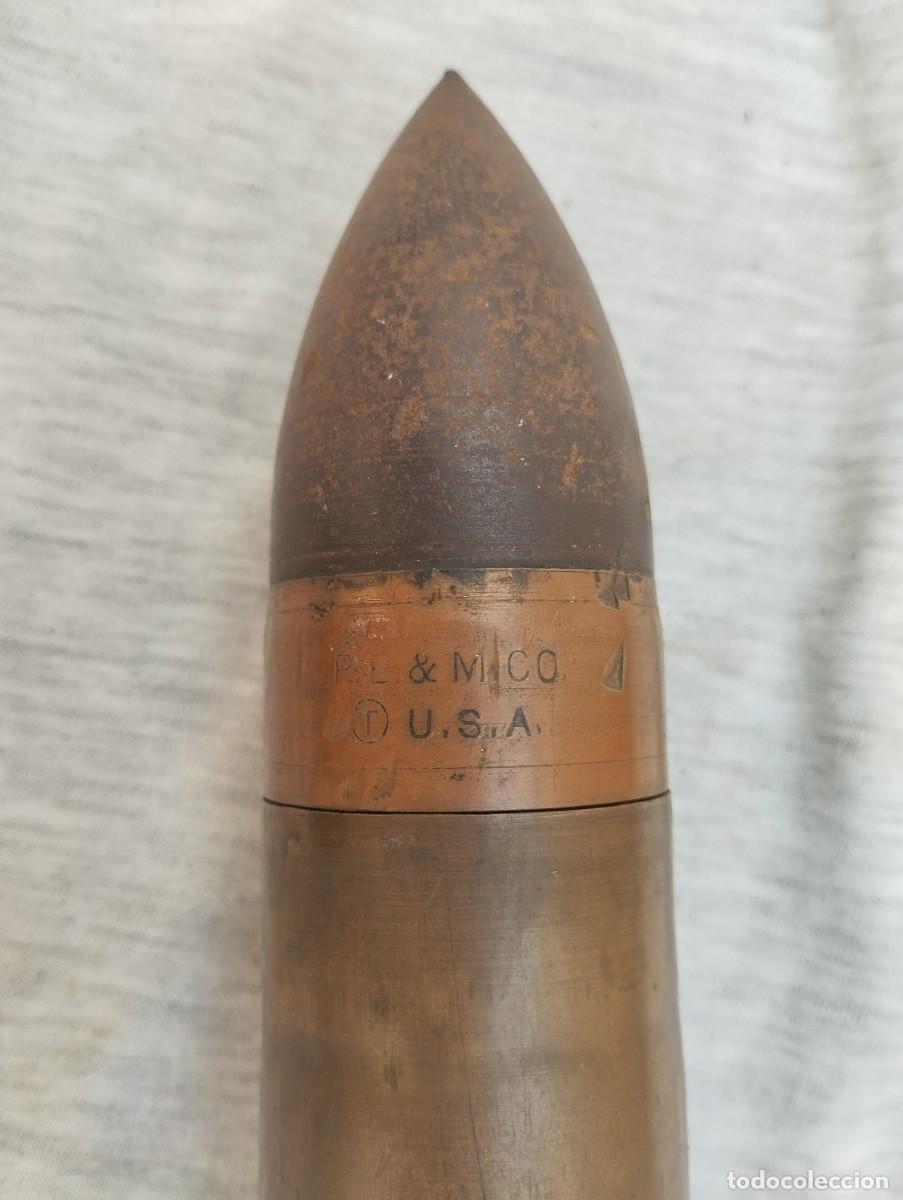 Militaria: DISPARO 37 MM GUERRA CIVIL PEMCO PE&MCO PROYECTIL INERTE