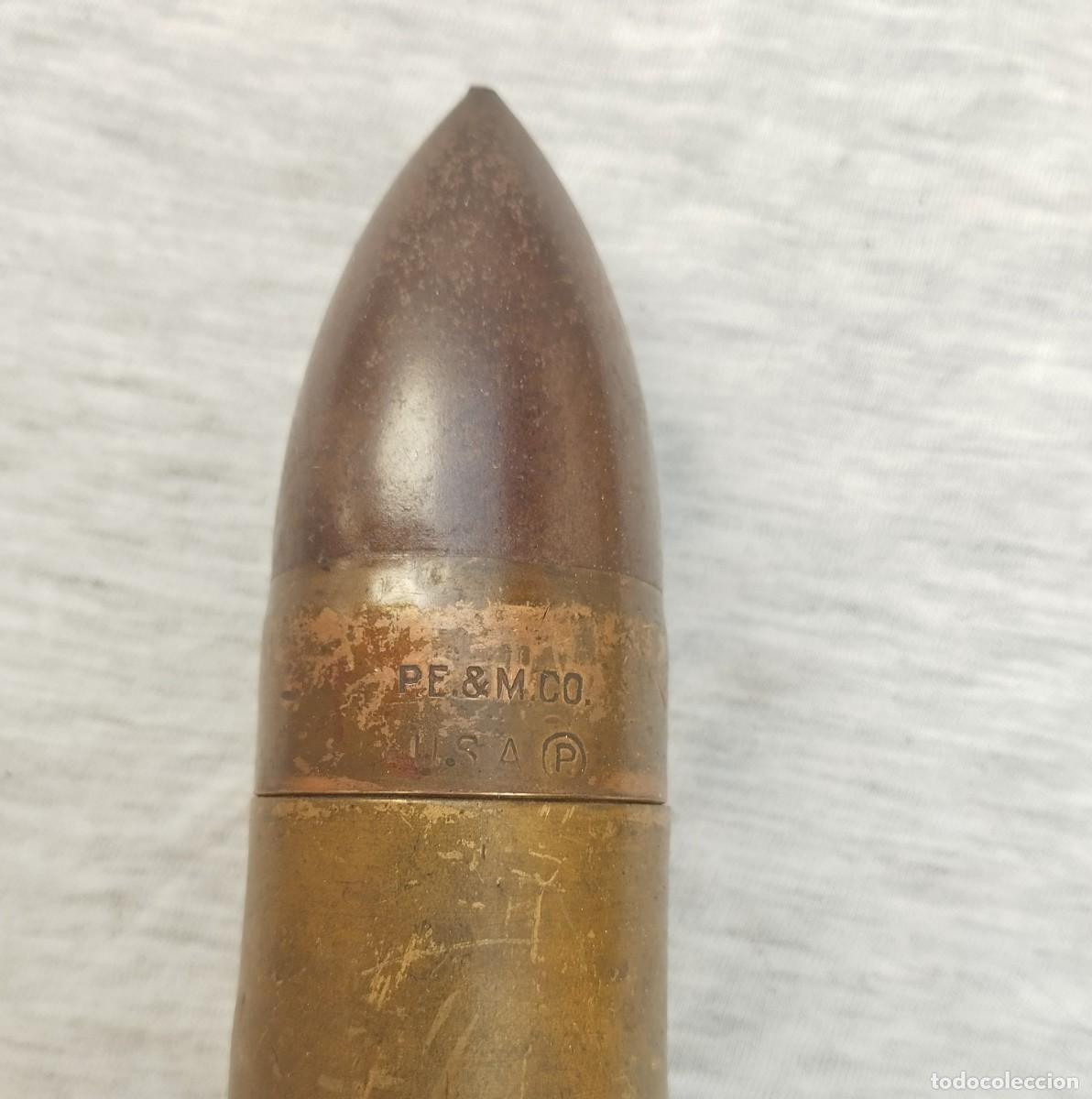 Militaria: DISPARO 37 MM GUERRA CIVIL PEMCO PE&MCO PROYECTIL INERTE