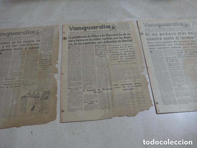 Militaria: Lote 3 diario del Comisariado del Ejercito de Levante, vanguardia, republicanos, guerra civil.