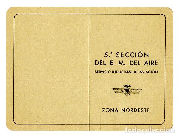 Militaria: Carnet 5 Secci&oacute;n del EM del Aire - Zona Nordeste A&ntilde;o de la Victoria - Guerra Civil