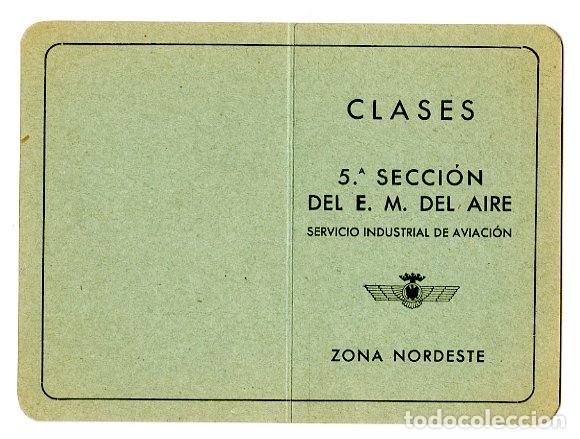 Militaria: Carnet 5 Secci&oacute;n del EM del Aire - Zona Nordeste A&ntilde;o de la Victoria - Guerra Civil