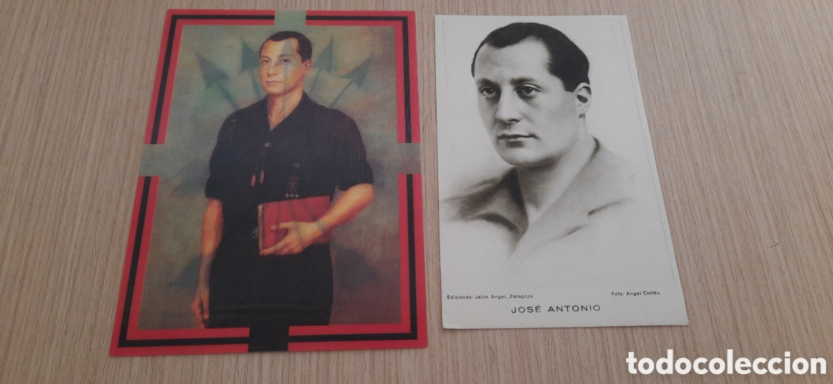 Militaria: postales de jose primo de rivera una de la guerra civil la otra en 3D