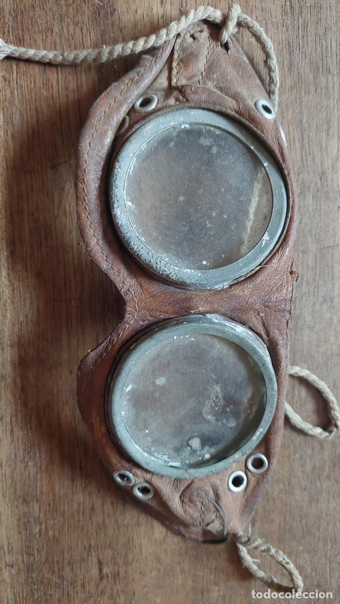 Militaria: Antiguas gafas de motorista guerra civil enlace motorizado