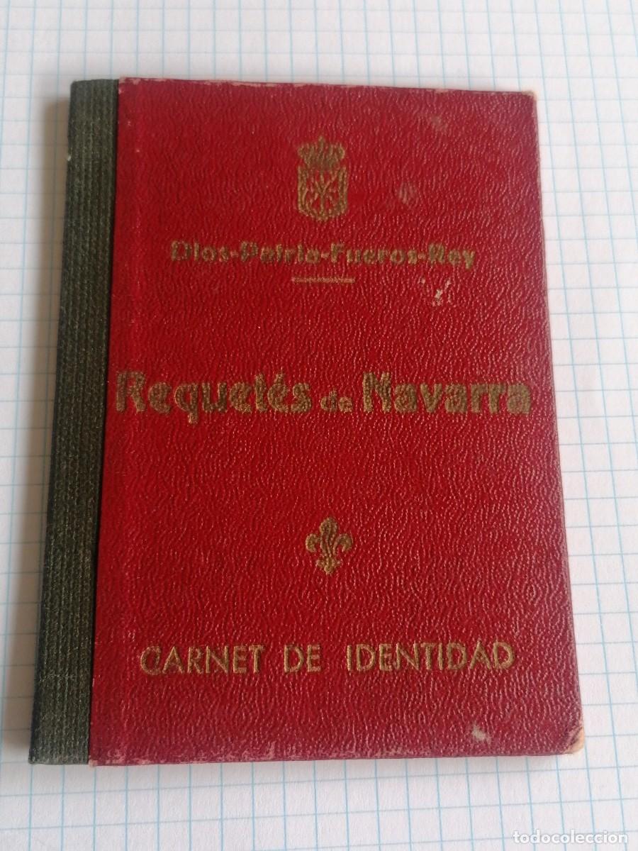 Militaria: CARNET IDENTIDAD REQUETES DE NAVARRA 1936 GUERRA CIVIL DIOS PATRIA FUEROS REY