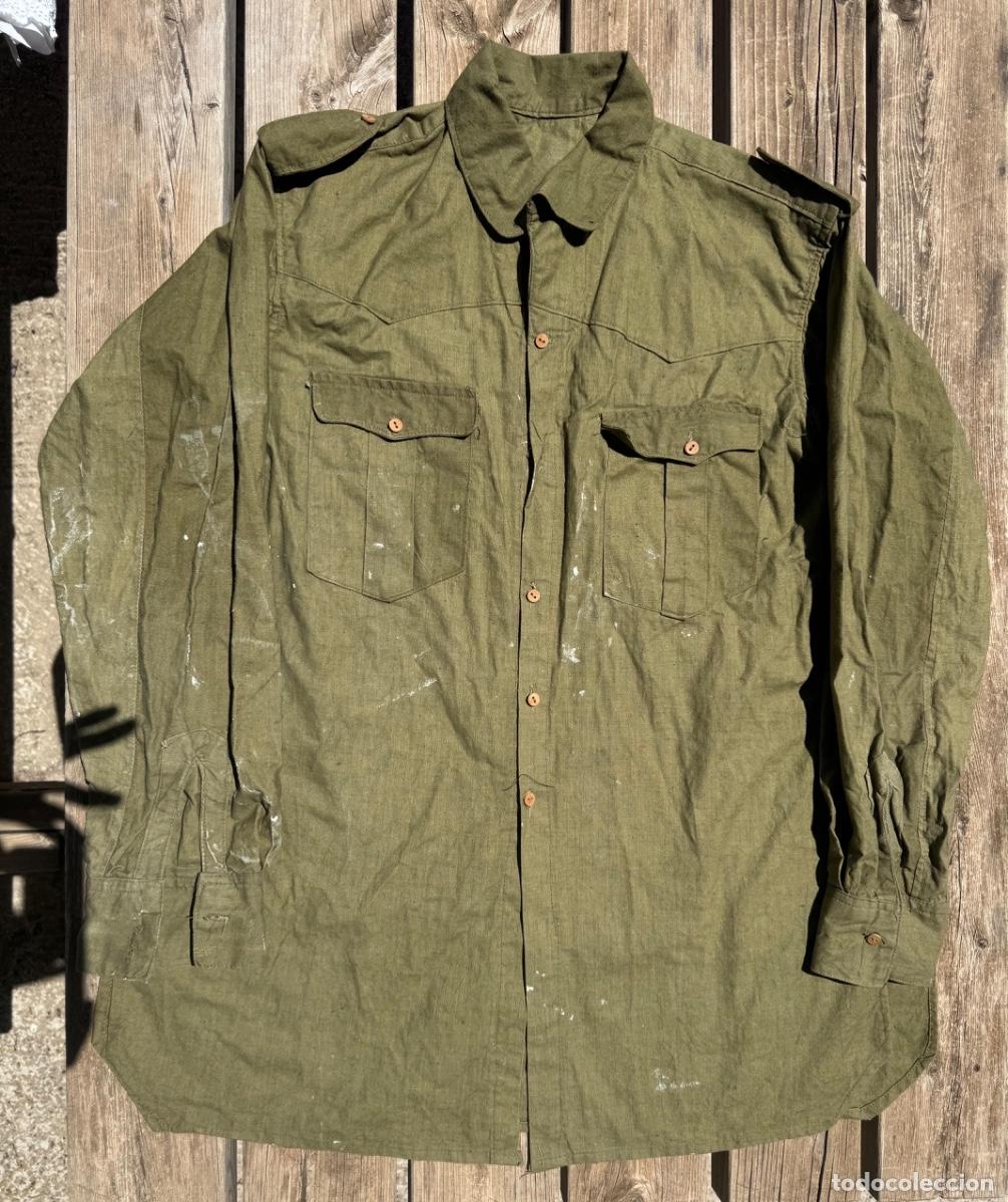 Militaria: Camisa militar botones boj antigua guerra civil bando republicano