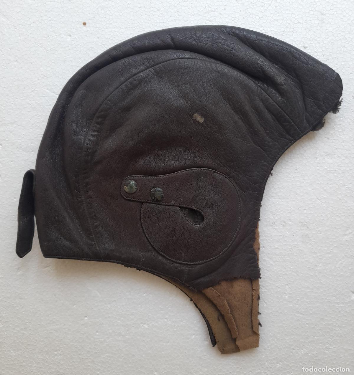Militaria: Aviaci&oacute;n Legionaria. Guerra Civil. Ej&eacute;rcito del Aire. Gorro de piloto italiano.