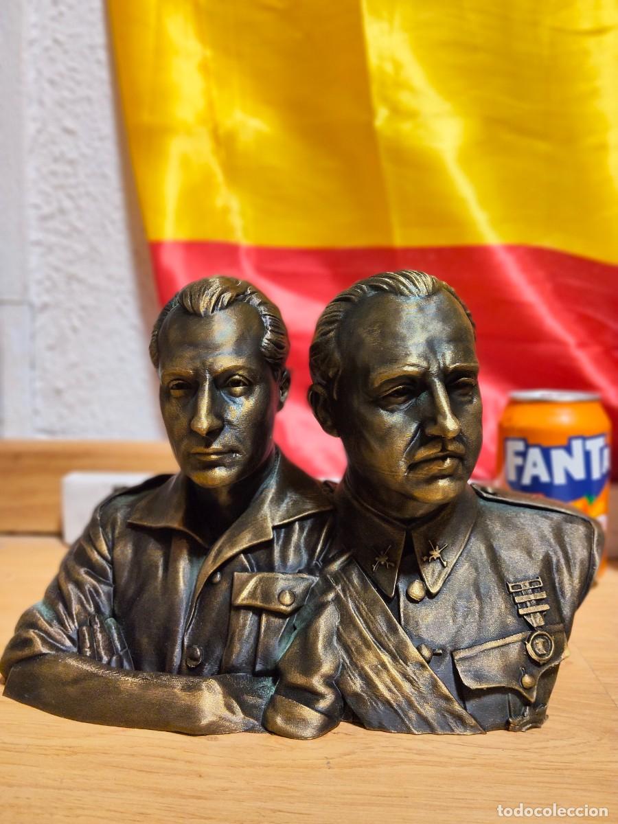 Militaria: Busto de Franco y Jos&eacute; Antonio primo de rivera