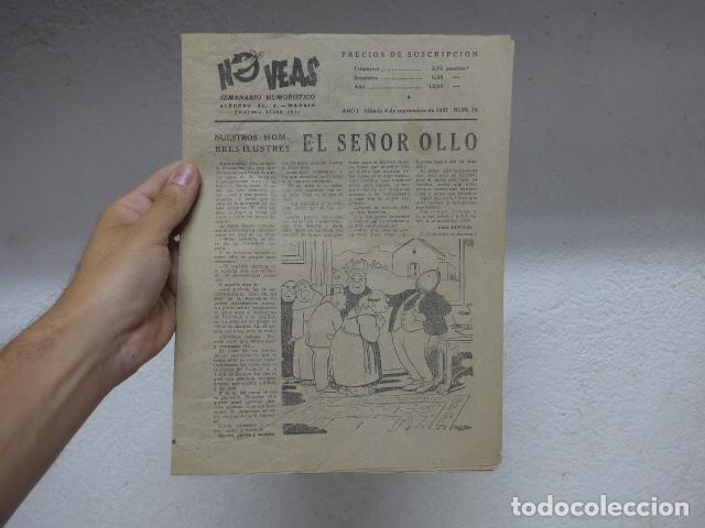 Militaria: Antigua revista republicana de 1937 No veas, semanario humoristico, satirica, guerra civil
