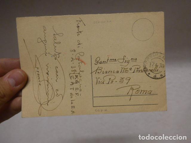 Militaria: Antigua carta de italiano del CTV en el Frente de Catalunya, 1938, guerra civil, Italia