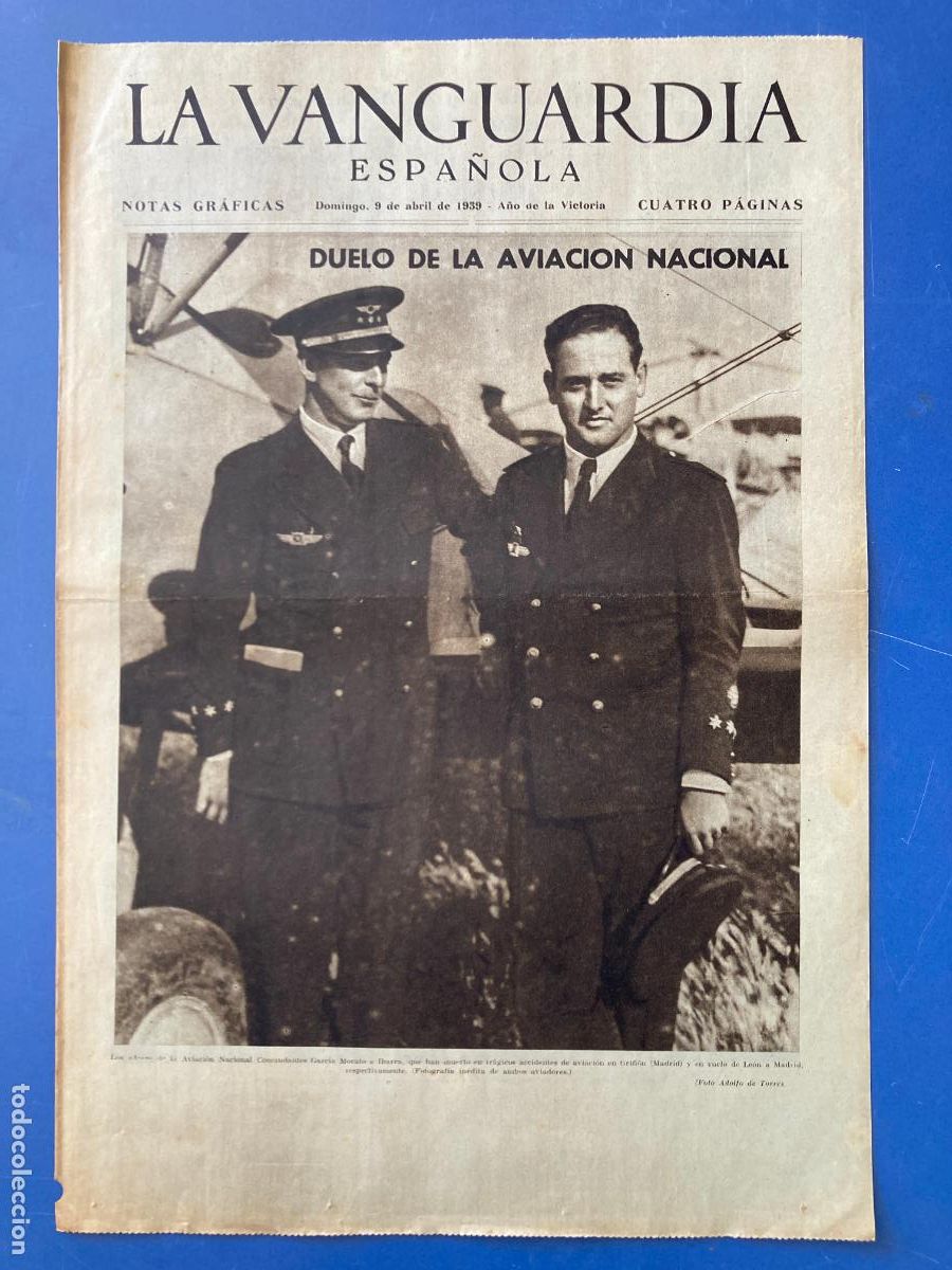 Militaria: LA VANGUARDIA, 9 - ABRIL 1939, DUELO DE LA AVIACION NACIONAL, LA BARBARIE ROJA