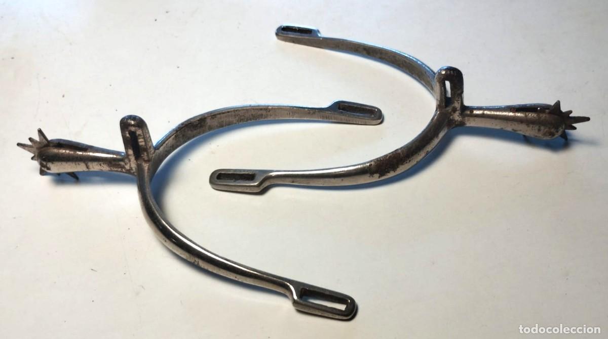Militaria: PAR DE ESPUELAS DE HIERRO NIQUELADAS DE PERIODO DE LA GUERRA CIVIL ESPA&Ntilde;OLA 1936/39 Y A&Ntilde;OS 40.