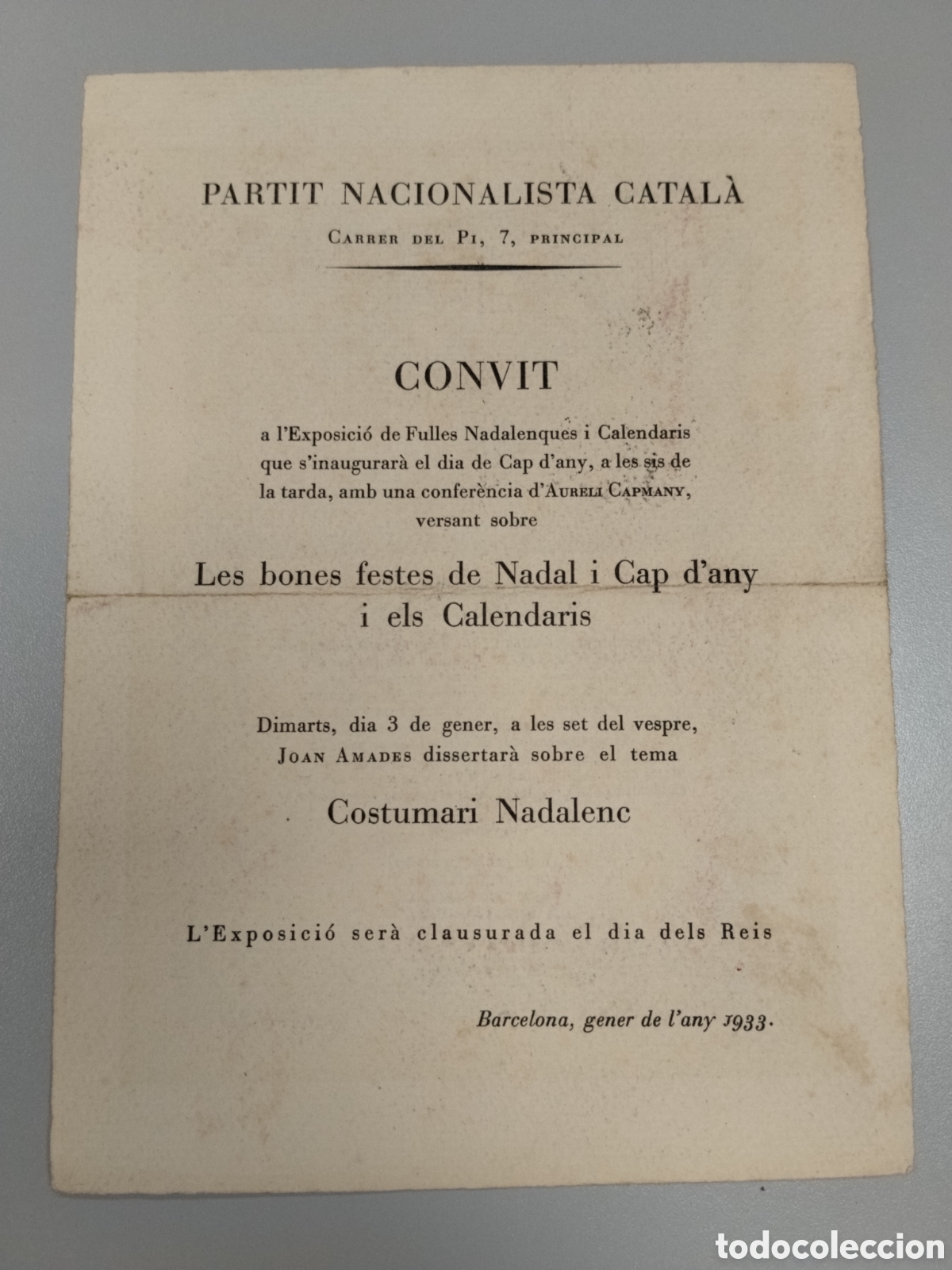 Militaria: Programa 1933 Partit Nacionalista Catala.republica espa&ntilde;ola.generalitat.estat catala.independentista