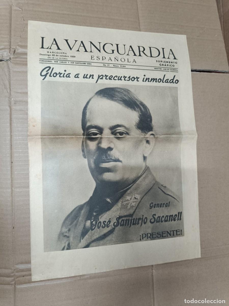 Militaria: ANTIGUO DIARIO LA VANGUARDIA, 22 OCTUBRE 1939 ESPECIAL GENERAL SANJURJO, POST GUERRA CIVIL HITLER L5