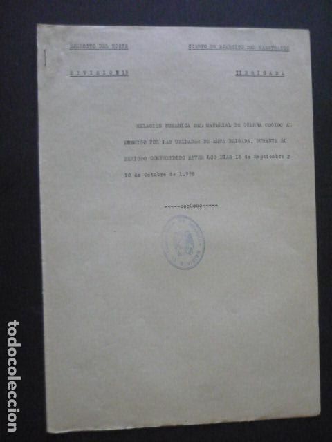 Militaria: GUERRA CIVIL 1938 MAESTRAZCO CASTELLON CUERPO EJERCITO MARROQUI RELACI&Oacute;N MATERIAL GUERRA INCAUTADO