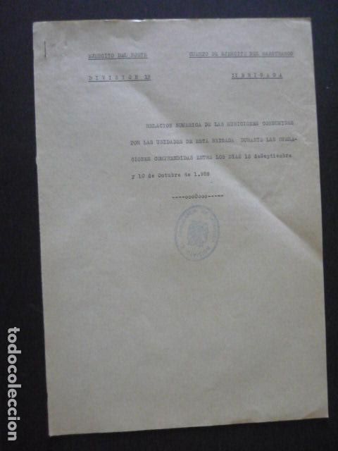 Militaria: GUERRA CIVIL 1938 MAESTRAZGO CASTELLON CUERPO EJERCITO MARROQUI RELACION MUNICIONES CONSUMIDAS