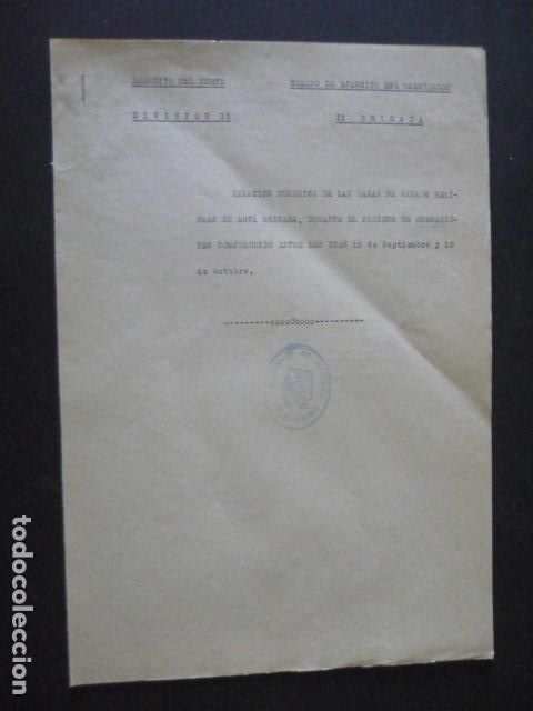 Militaria: GUERRA CIVIL 1938 MAESTRAZGO CASTELLON CUERPO EJERCITO MARROQUI RELACION BAJAS DE GANADO