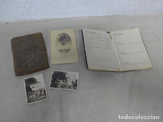 Militaria: Antiguo carnet y fotografias original de brigadista americano Guerra civil, Brigadas Internacionales