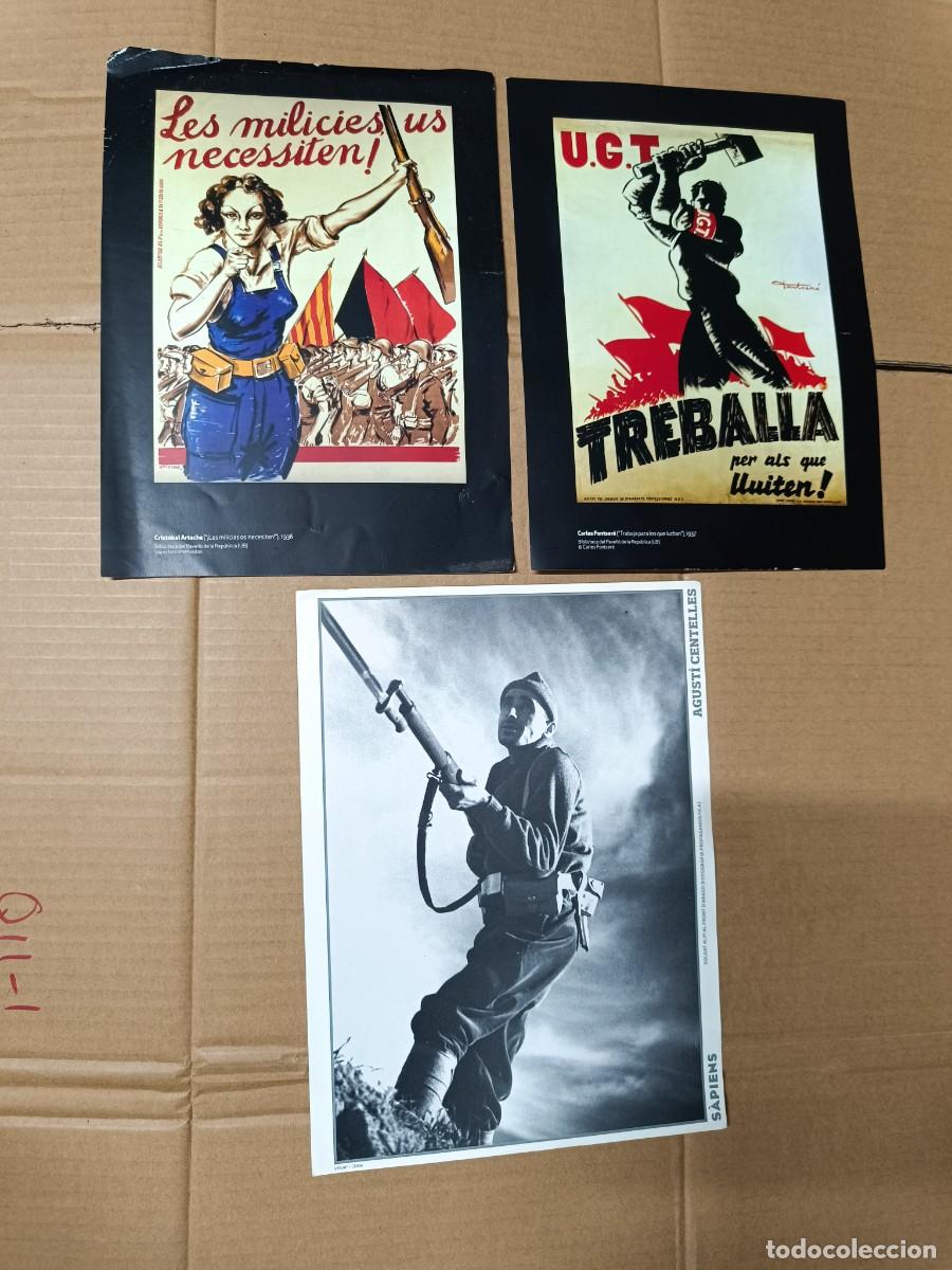 Militaria: LOTE DE 2 ANTIGUAS REPRODUCCIONES DE CARTELES DE LA GUERRA CIVIL, CENTELLES - P27