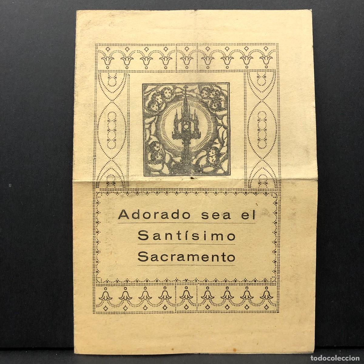 Militaria: ADORADO SEA EL SANT&Iacute;SIMO SACRAMENTO - IMP. MARIANA - L&Eacute;RIDA - 1939 A&Ntilde;O DE LA VICTORIA - GUERRA / 455