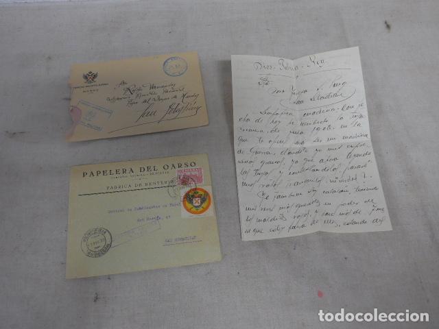 Militaria: Lote carlista de Guerra civil: 2 sobres y una carta. Montejurra, Tercio NS Montserrat, Seu d'Urgell